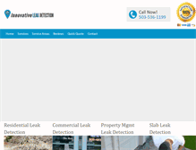 Tablet Screenshot of innovativeleakdetection.com